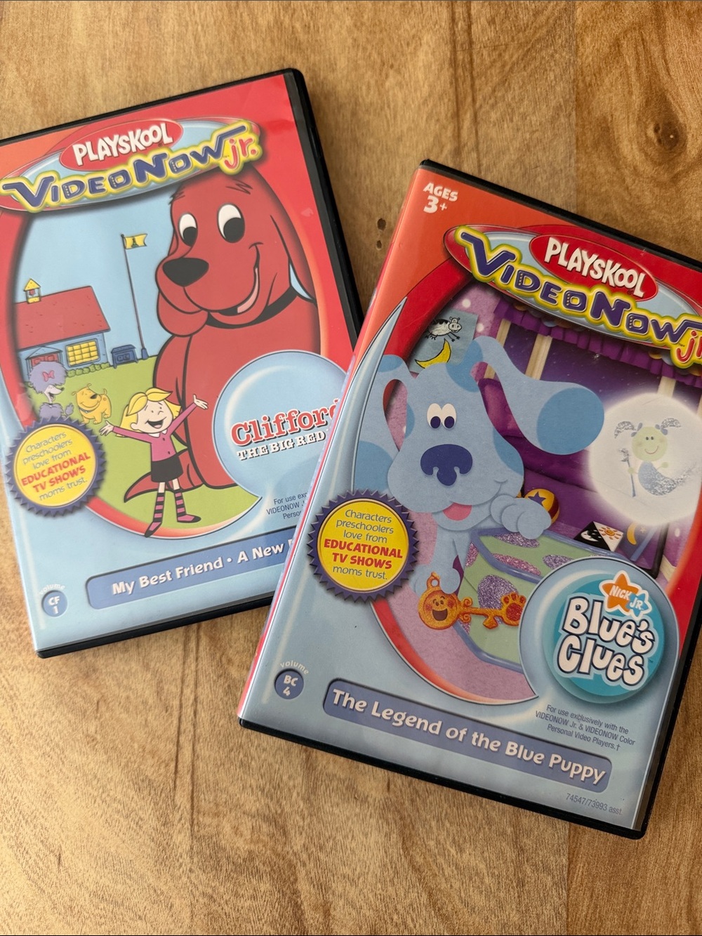 Playskool Video Now Jr Clifford the Big Red Dog PVD & Blue's Clues BUNDLE Lot